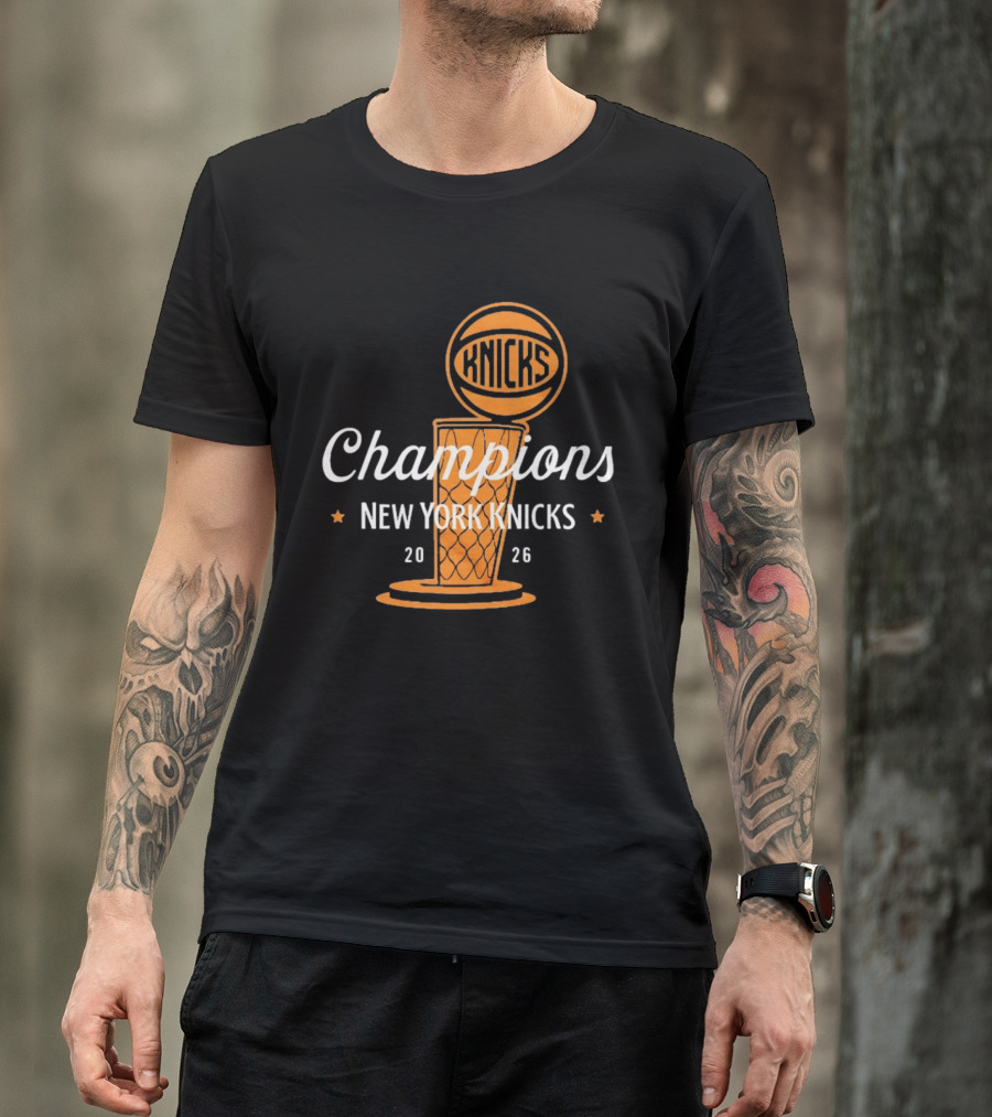 New York Knicks Champions 2026 Victory Basketball Knicks T-Shirt