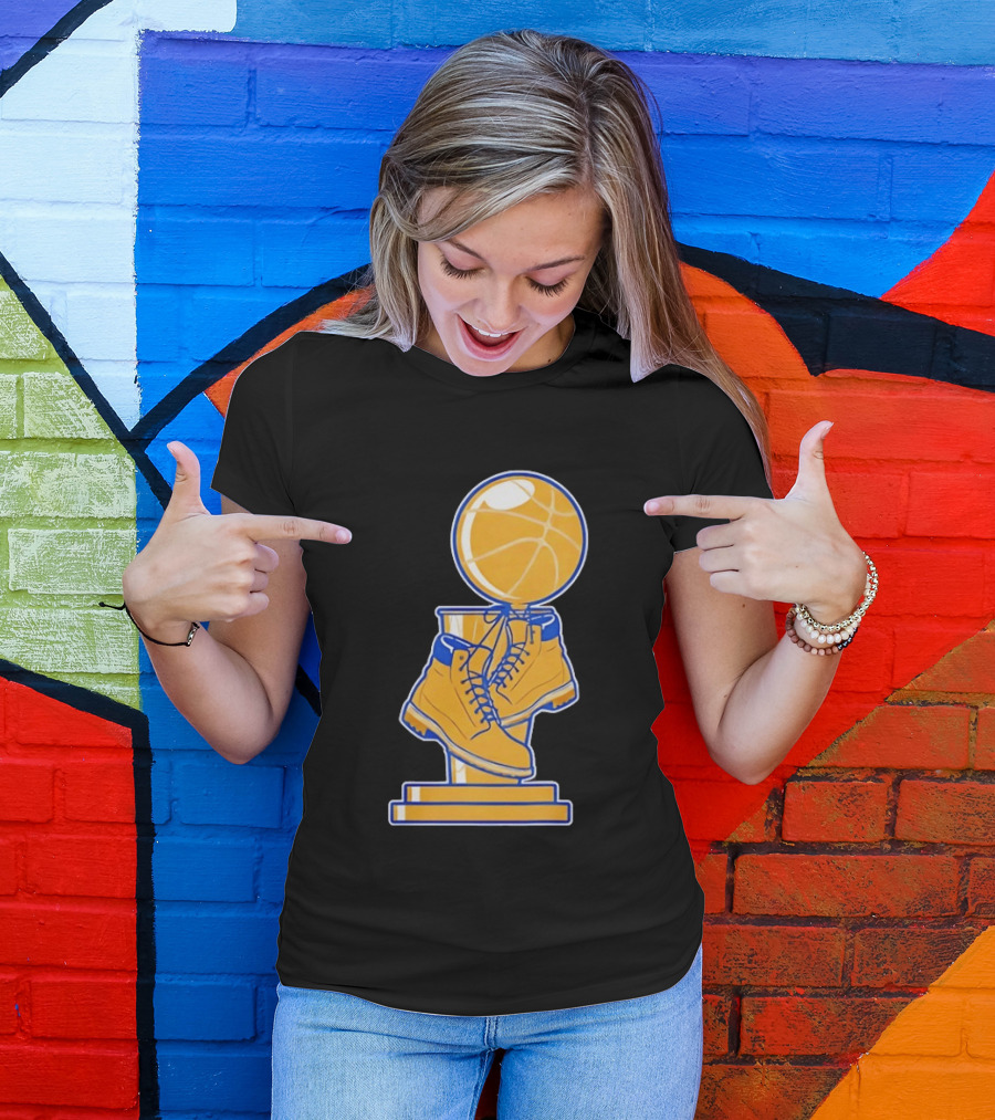 New York Basketball Trophy Golden Boots T-Shirt