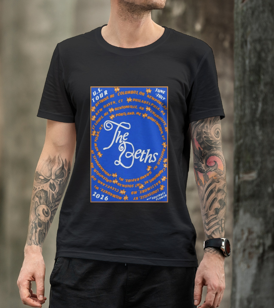 The Beths US Tour 2026 Cities June July With Squirrel Flower T-Shirt