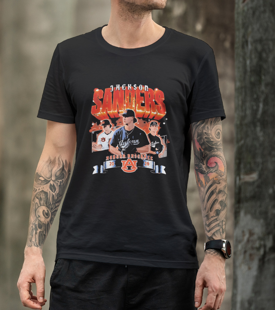 Jackson Sanders Auburn Baseball 2026 T-Shirt