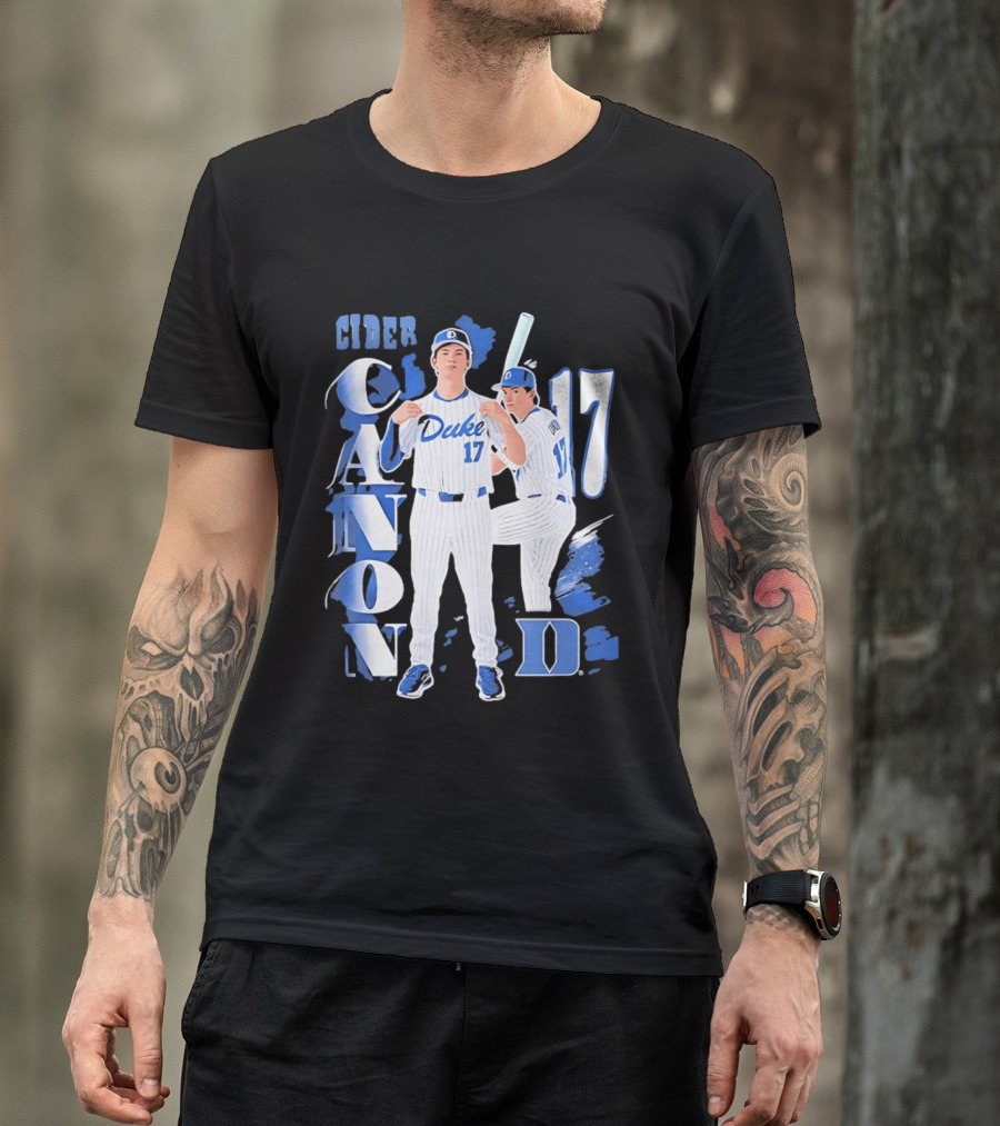 Duke Blue Devils Cider Canon 17 Baseball Team T-Shirt