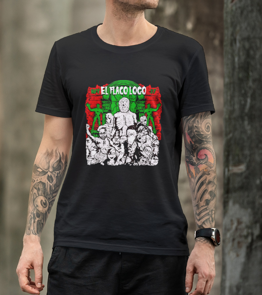 El Flaco Loco EST 97 Luchador Zombie Mashup T-Shirt