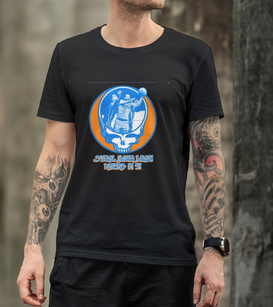 New York Knicks Jalen Brunson Steal Your Lead Knicks In 5 T-Shirt