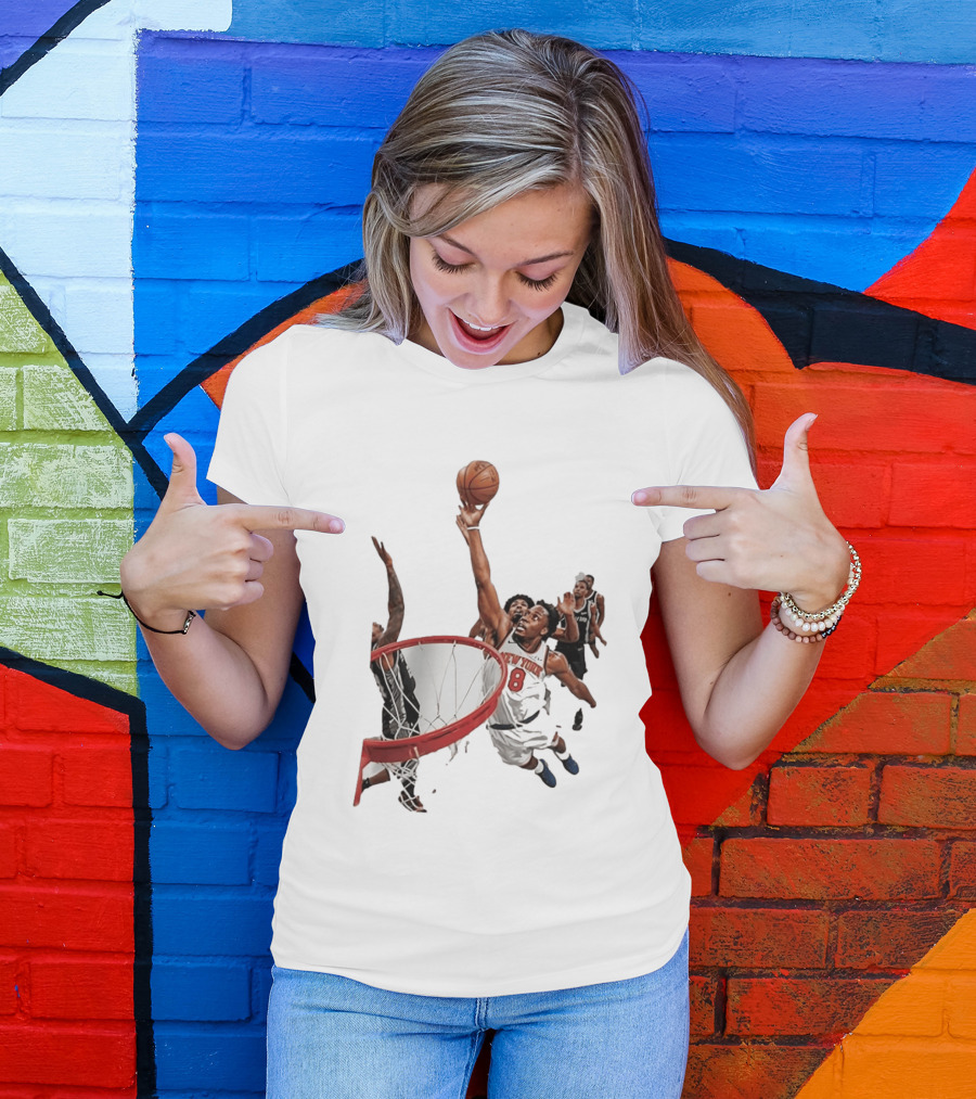 Obi Toppin New York Knicks NBA Layup Action T-Shirt