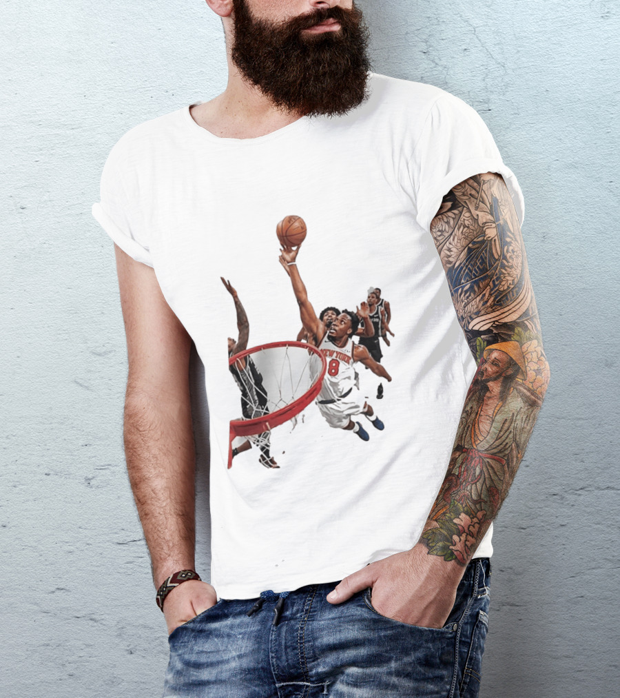 Obi Toppin New York Knicks NBA Layup Action T-Shirt