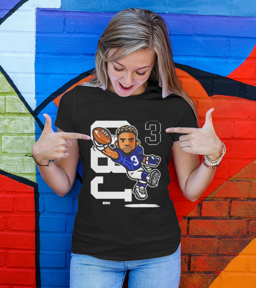 Odell Beckham Jr. 3 New York Giants Character Catch T-Shirt