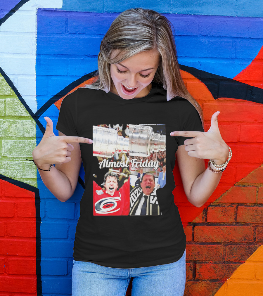 Rod Brind'Amour Almost Friday Ice Hockey Canadian Double Cup Celebration T-Shirt
