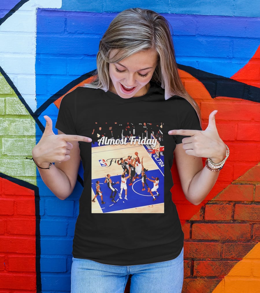 Almost Friday New York Knicks NBA Fit Game 4 Action Scene T-Shirt
