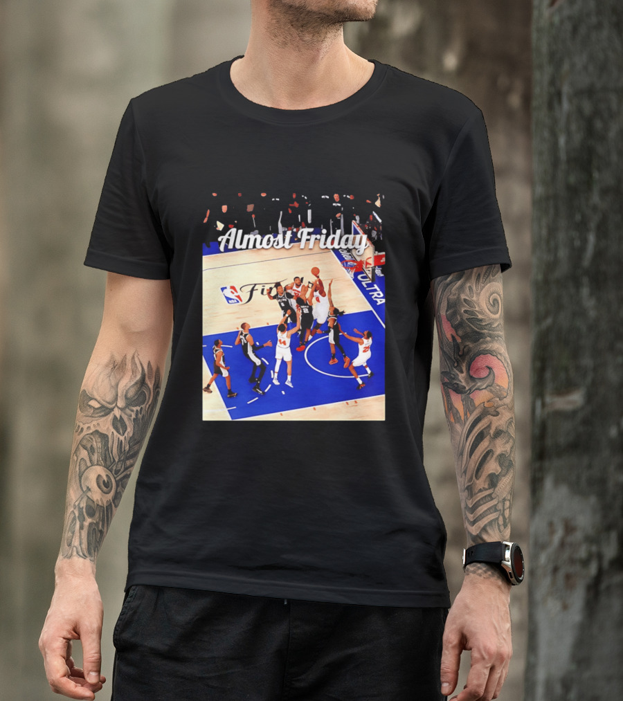 Almost Friday New York Knicks NBA Fit Game 4 Action Scene T-Shirt