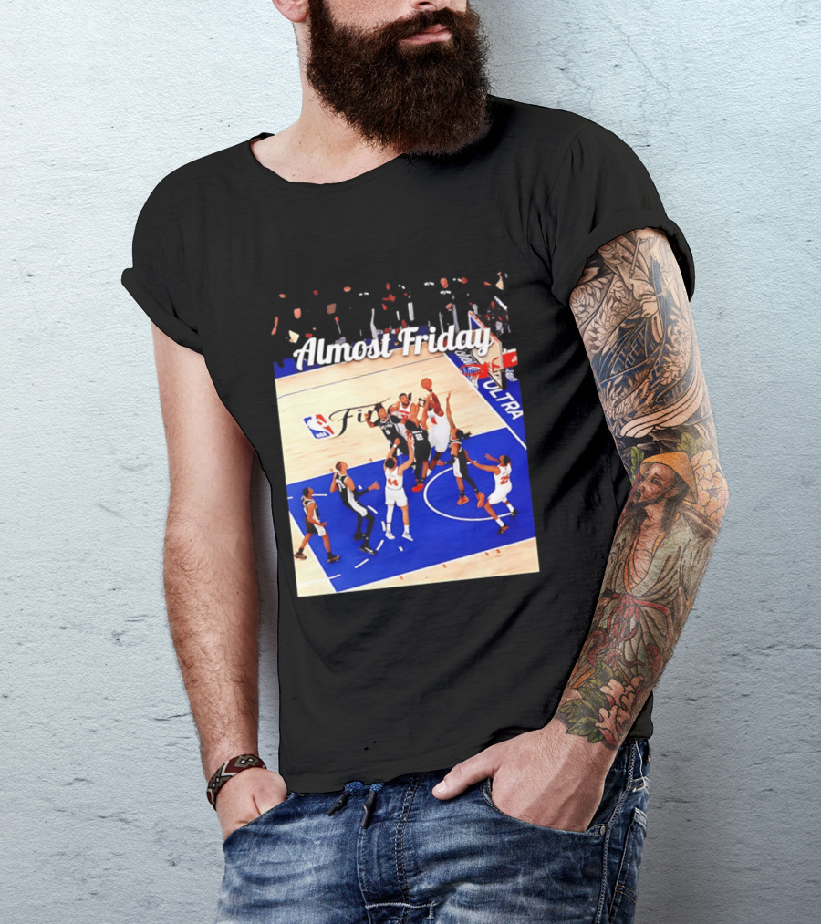 Almost Friday New York Knicks NBA Fit Game 4 Action Scene T-Shirt