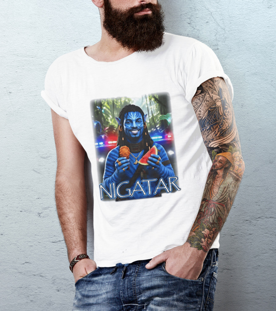 Nigatar Avatar Meme Watermelon And Chicken T-Shirt