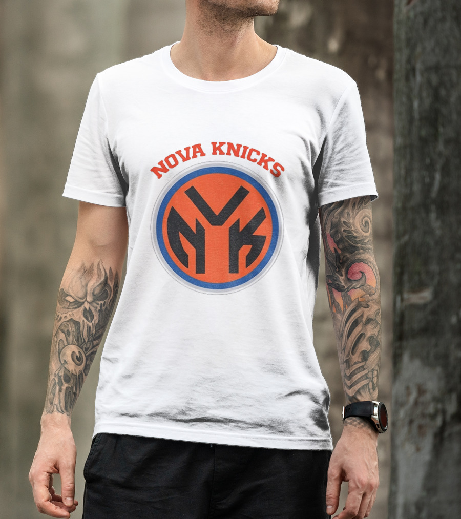 Nova Knicks NVK Villanova Wildcats New York Knicks Basketball Mashup T-Shirt
