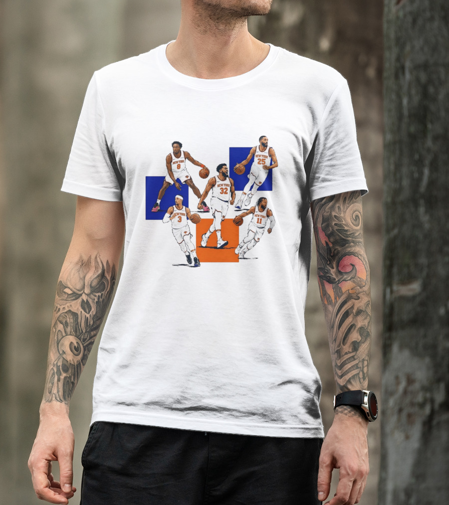 Og Anunoby Josh Hart Karl Anthony Towns Mikal Bridges Jalen Brunson New York Knicks Basketball Players T-Shirt