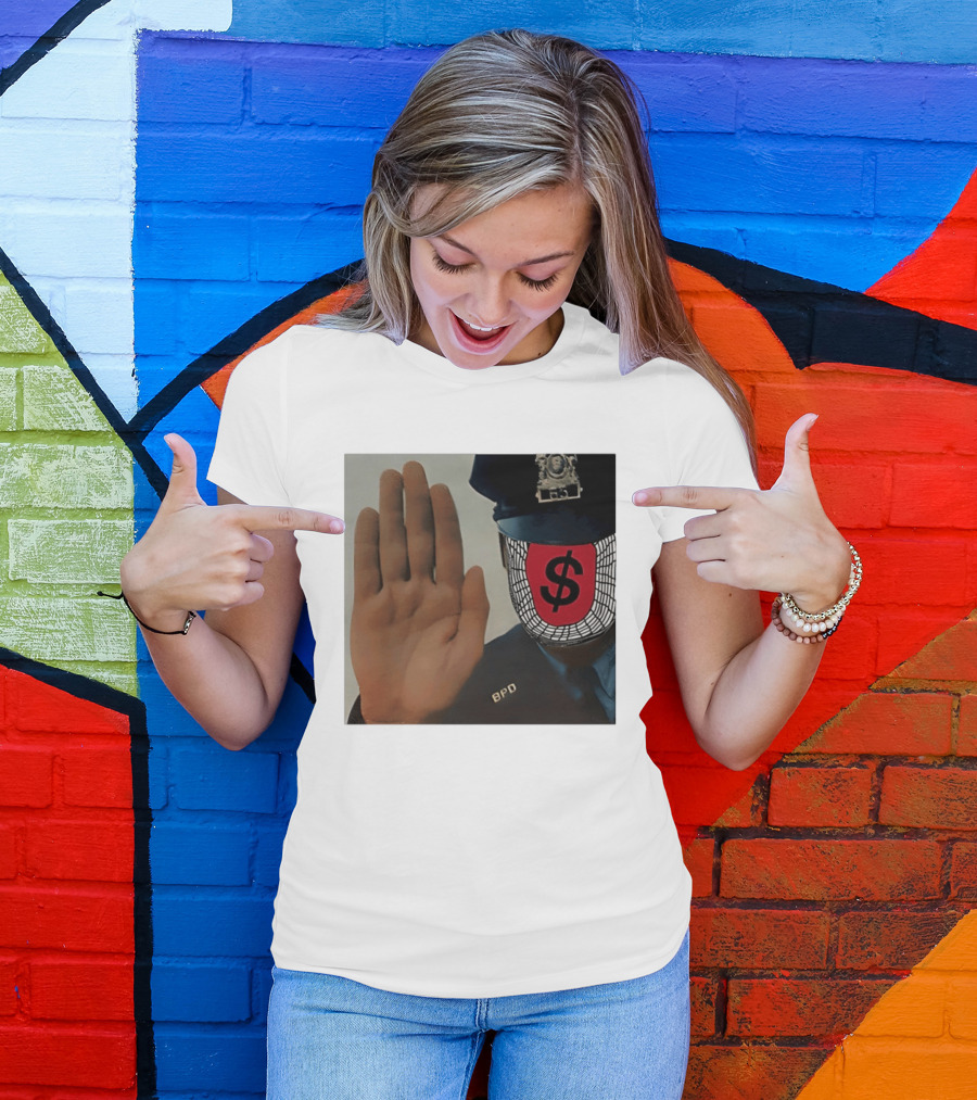 Angel Dust C2tt Album BPD Officer Dollar Symbol Face T-Shirt