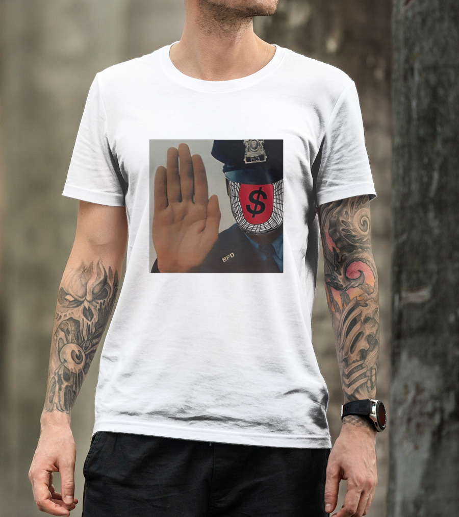 Angel Dust C2tt Album BPD Officer Dollar Symbol Face T-Shirt