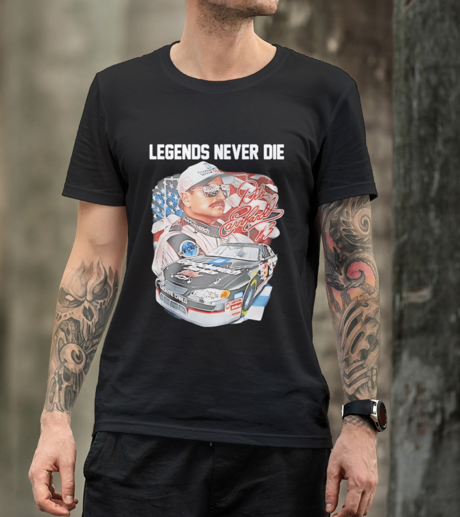 Legends Never Die Dale Earnhardt Monte Carlo Racing Number 3 T-Shirt