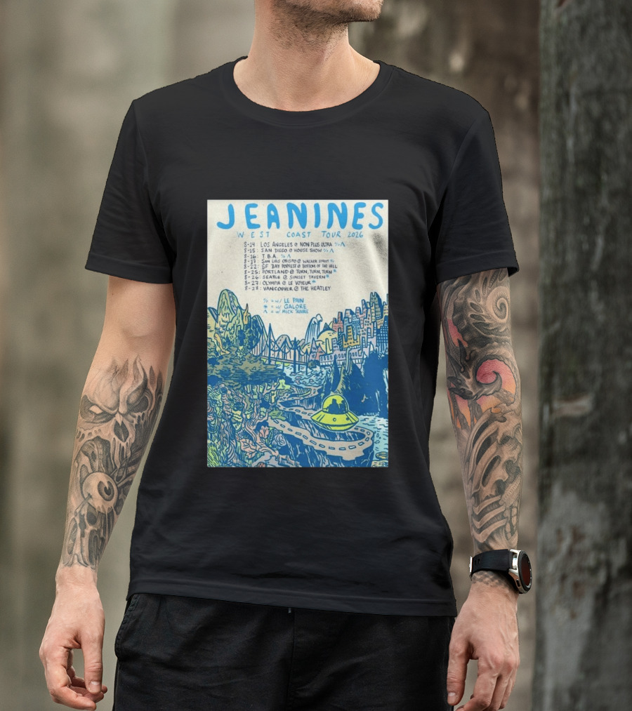 JEANINES West Coast Tour 2026 Cities And Venues T-Shirt