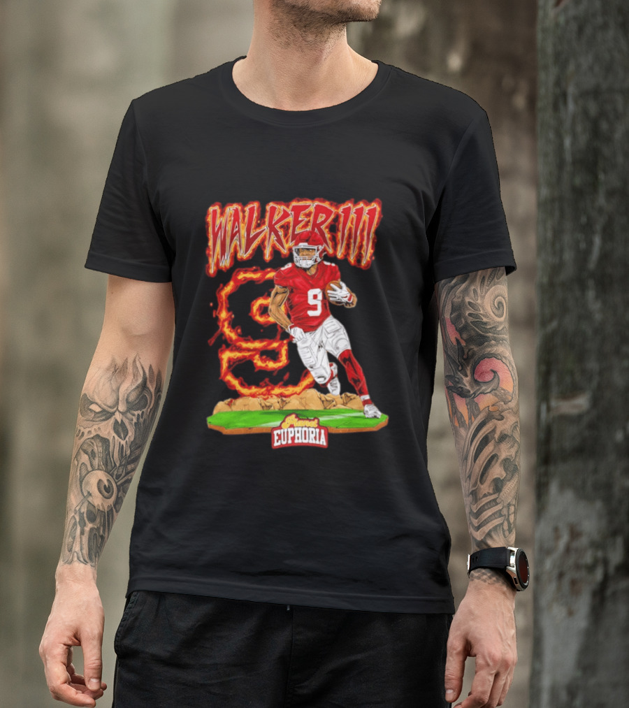 Walker III Kenneth 9 Kansas City Chiefs Flame Euphoria T-Shirt