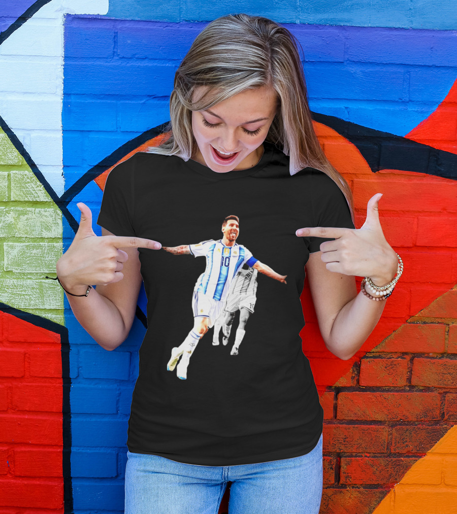 Lionel Messi Number 10 Argentina National Team Iconic Celebration T-Shirt