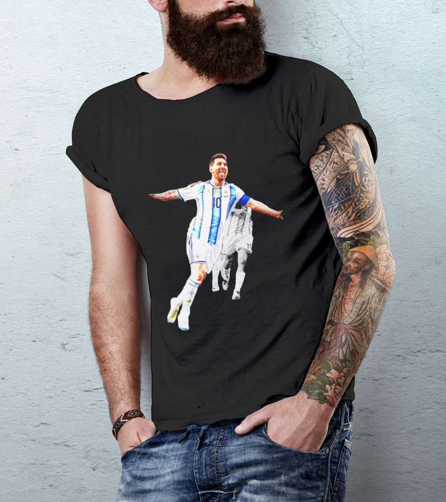 Lionel Messi Number 10 Argentina National Team Iconic Celebration T-Shirt