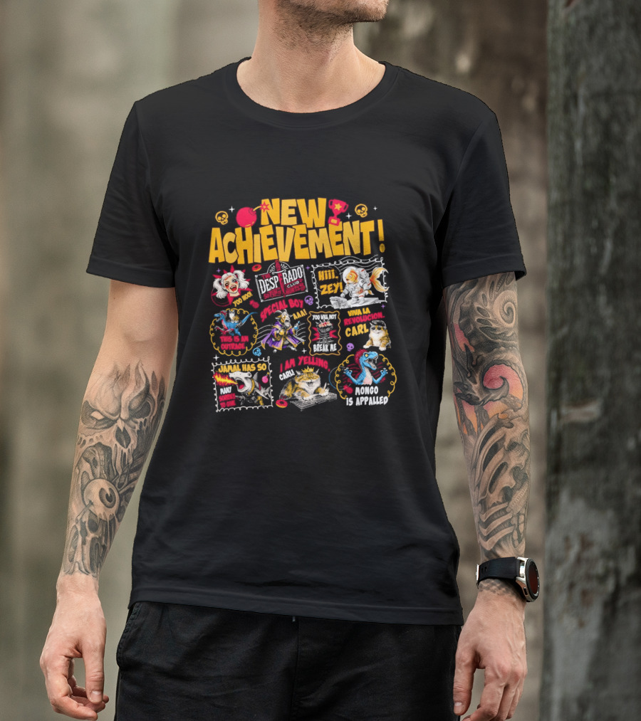 New Achievement Dungeon Crawler Carl The Desperado Club Hit Zey I Am Yelling Carl T-Shirt