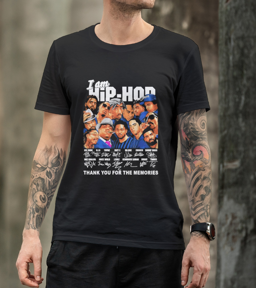 I Am Hip Hop Thank You For The Memories Iconic Artist Signatures T-Shirt