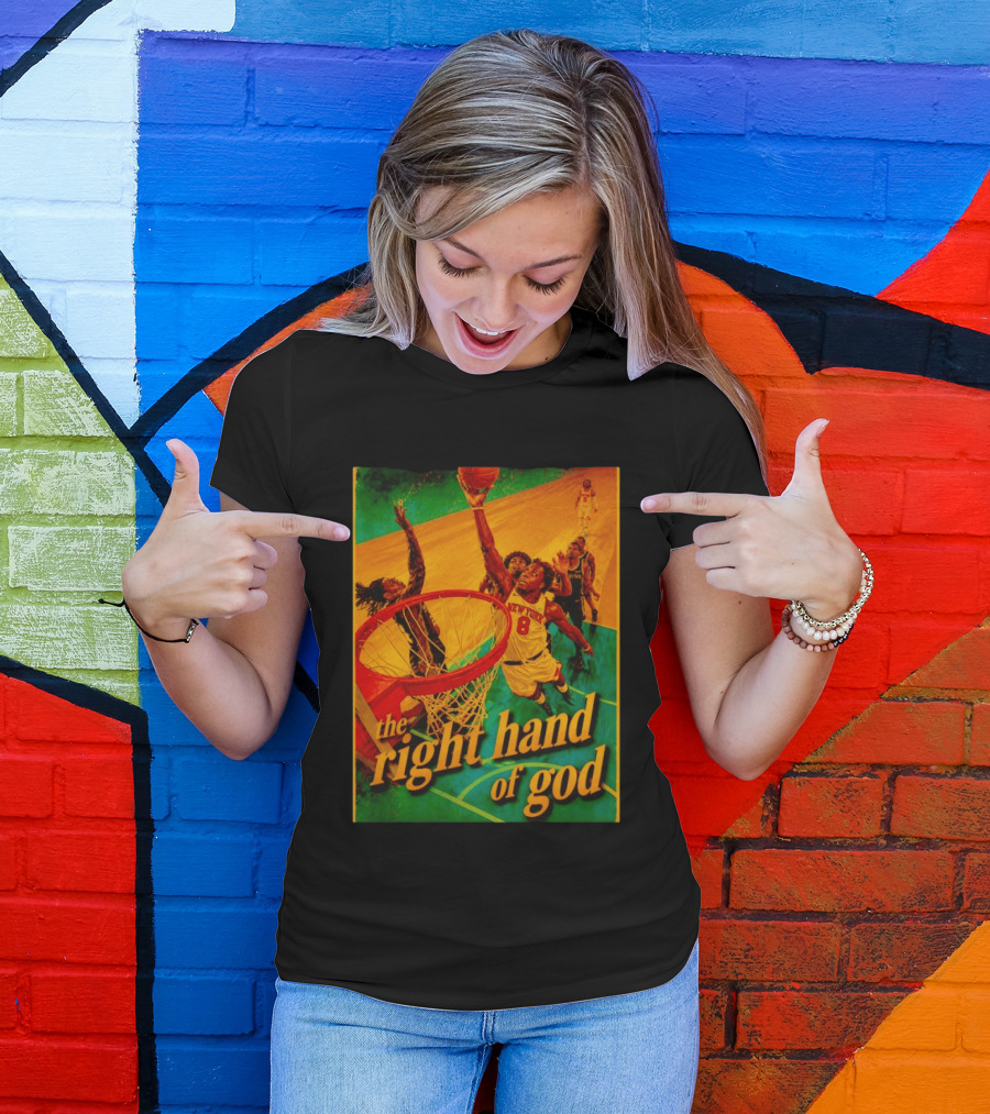 OG Anunoby New York Knicks Basketball The Right Hand Of God 2026 T-Shirt