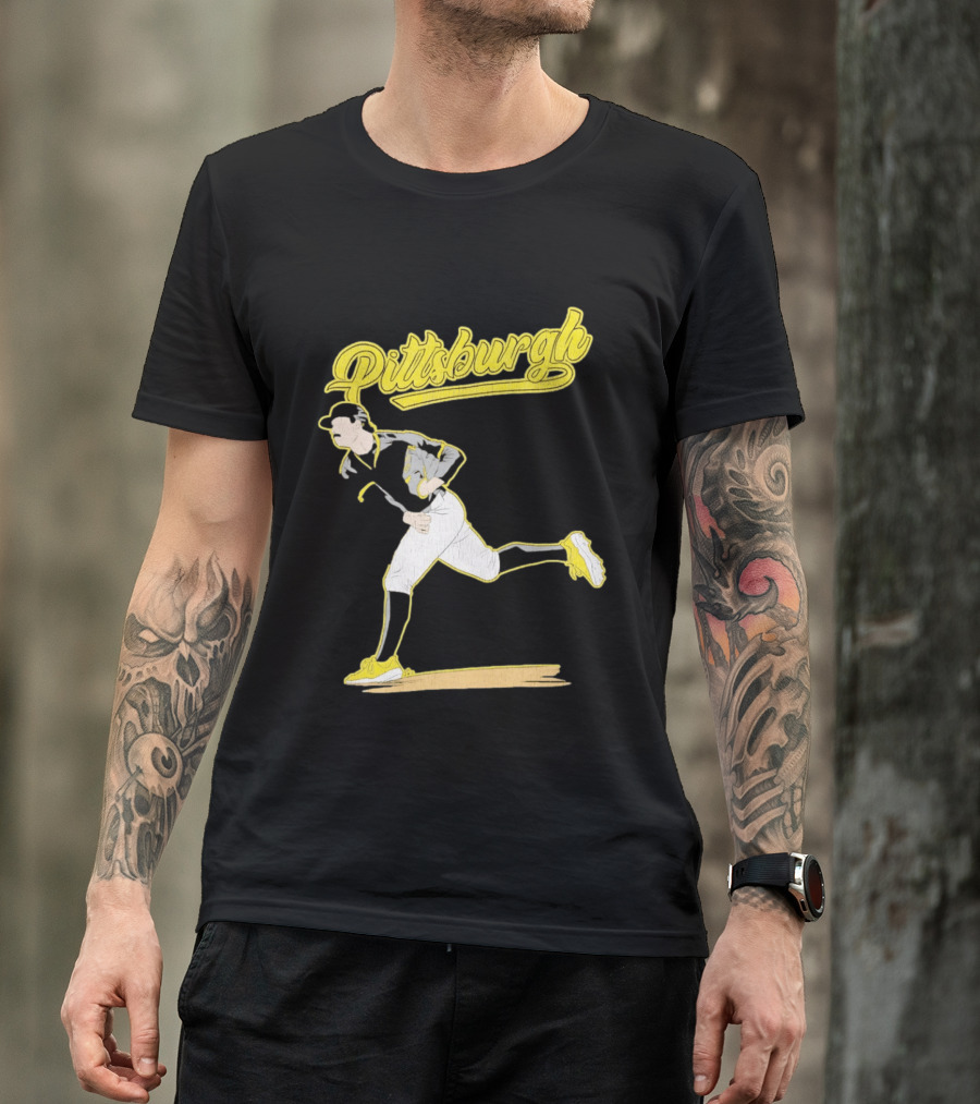 Pittsburgh Pirates Kent Tekulve Pitching Iconic Style Retro Baseball T-Shirt