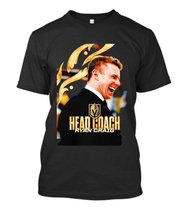 Head Coach Ryan Craig Henderson Silver Knights Golden T-Shirt