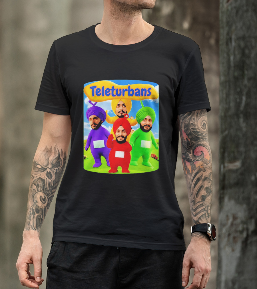 Teleturbans Colorful Characters Parody Featuring Turbans T-Shirt