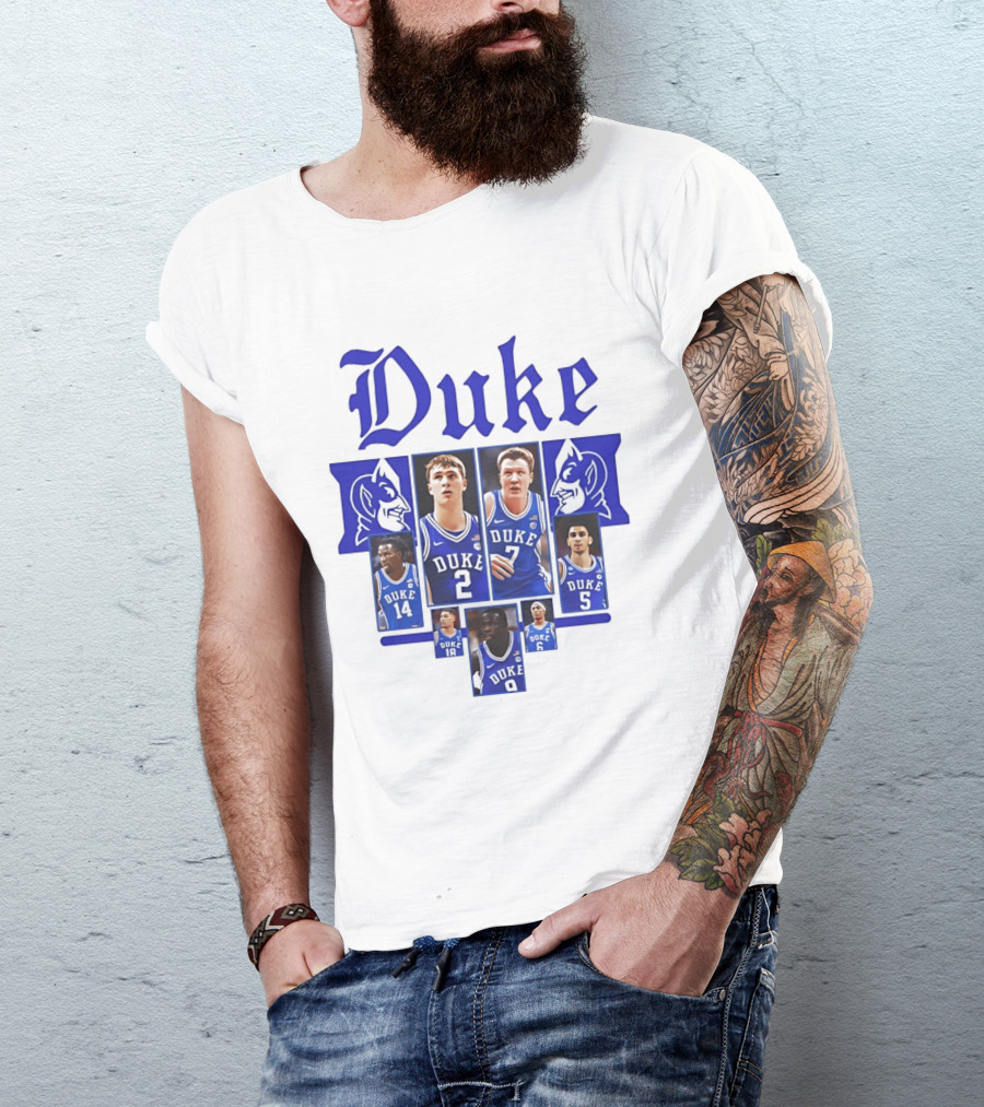 Duke Blue Devils Basketball Team Collage 2025 2026 T-Shirt