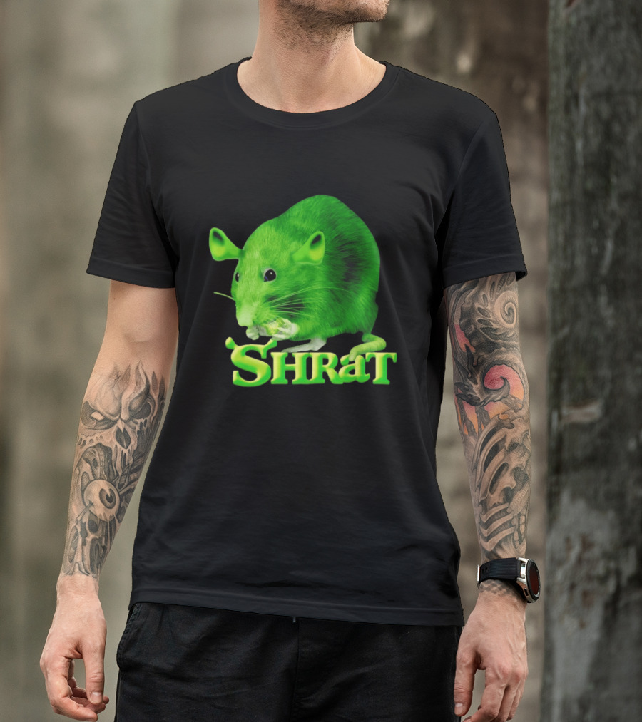 Shrat Chaos Potato Meme Shrek Rat Green Rodent Hybrid T-Shirt