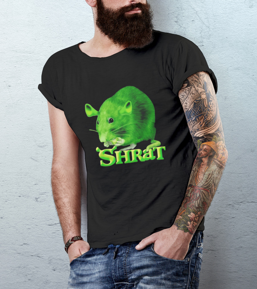 Shrat Chaos Potato Meme Shrek Rat Green Rodent Hybrid T-Shirt