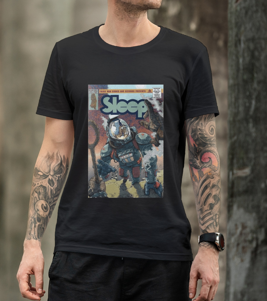 Third Man Records Sleep Comic Astronaut And Snake Cover Rich Tommaso T-Shirt