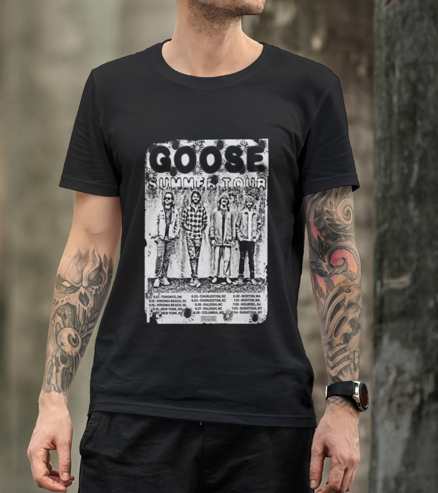 Goose Summer Tour 2026 Toronto Virginia Beach New York Charleston Raleigh Columbia Boston Holmdel Saratoga T-Shirt