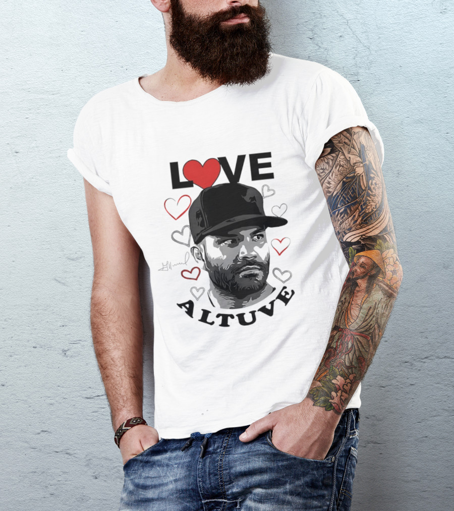 Love Altuve Houston Baseball Heart T-Shirt