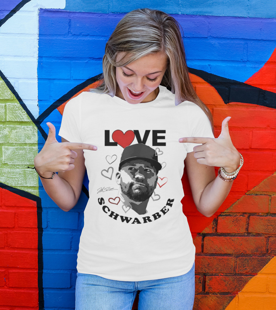 Love Kyle Schwarber Philadelphia Baseball Heart T-Shirt