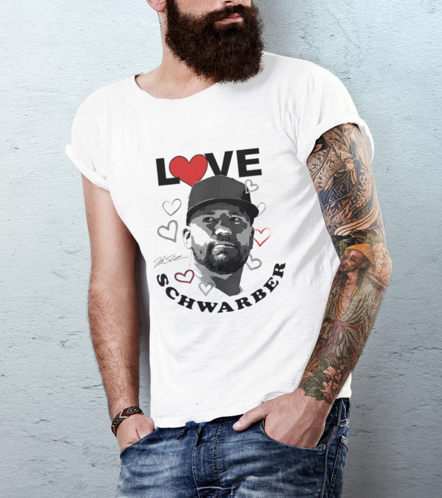 Love Kyle Schwarber Philadelphia Baseball Heart T-Shirt