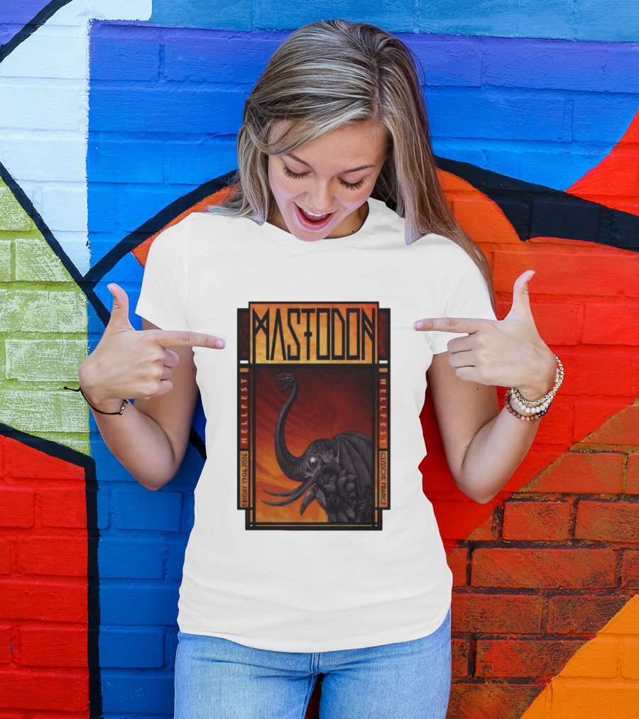 Mastodon Hellfest Clisson France June 19 2026 Dragon T-Shirt