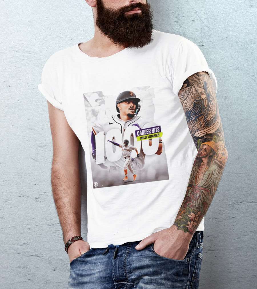 Willy Adames 1000 Career Hits San Francisco T-Shirt