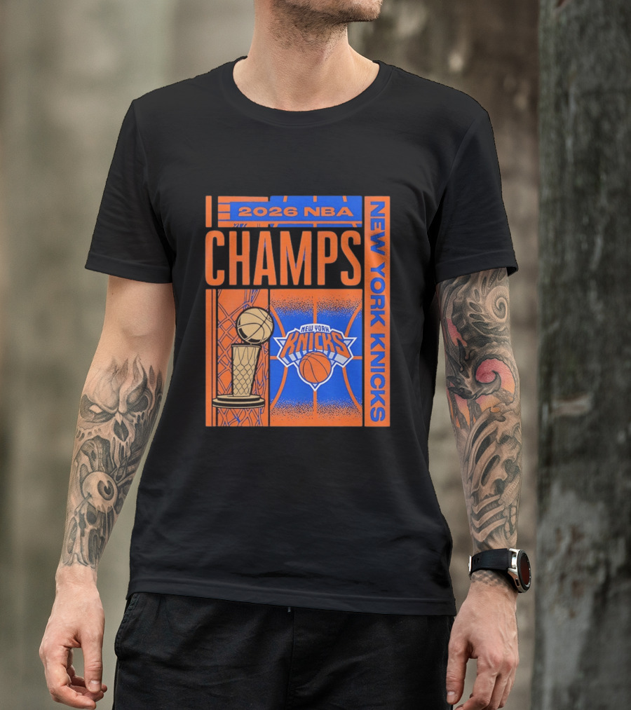 2026 NBA Champs New York Knicks Basketball Trophy T-Shirt