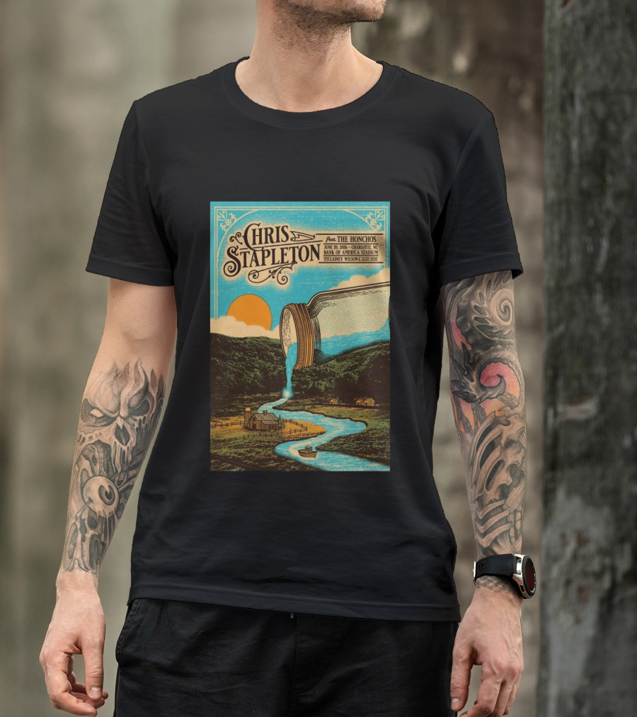 Chris Stapleton Feat. The Honchos June 20 2026 Charlotte NC Bank Of America Stadium Lainey Wilson T-Shirt
