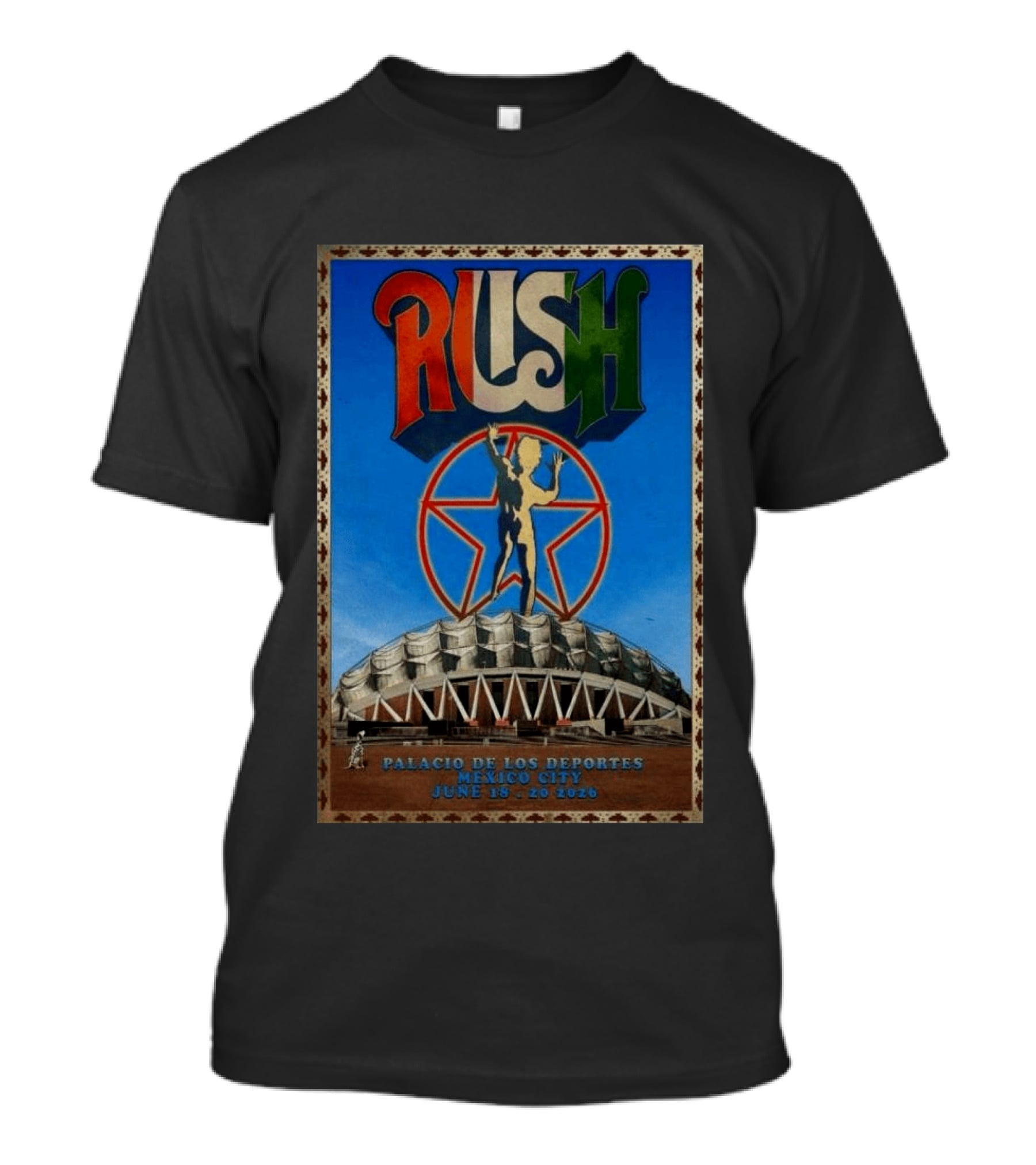 Rush Palacio De Los Deportes Mexico City June 19 20 2026 T-Shirt