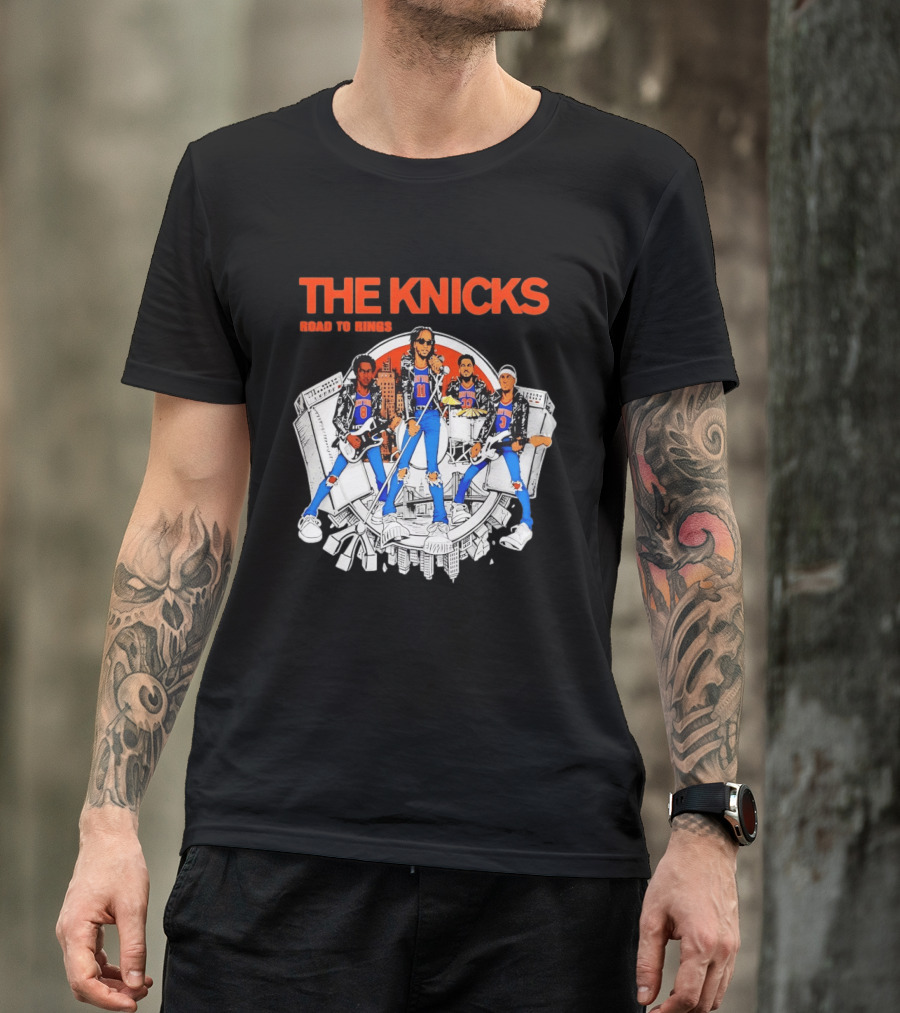THE KNICKS Players Rock Road To Rings New York Knicks T-Shirt