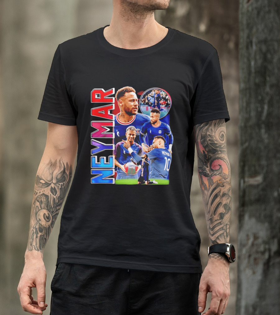 Neymar Paris Saint Germain Football Icon PSG Number 10 T-Shirt