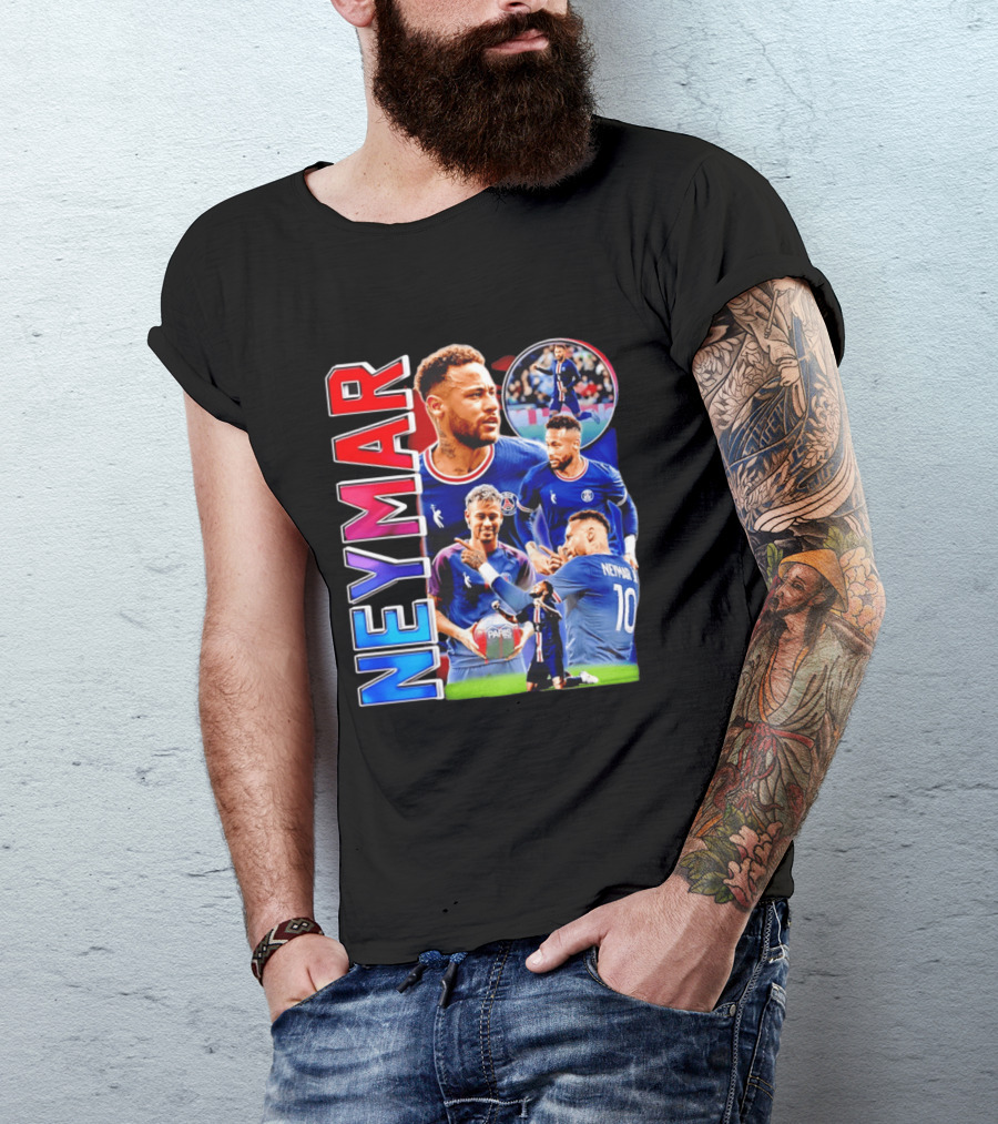 Neymar Paris Saint Germain Football Icon PSG Number 10 T-Shirt