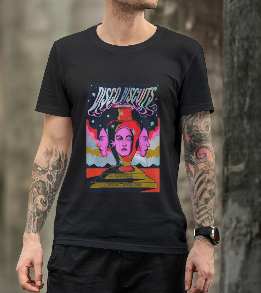Disco Biscuits Lincoln Hill Farms June 20 2026 Canandaigua NY Psychedelic T-Shirt