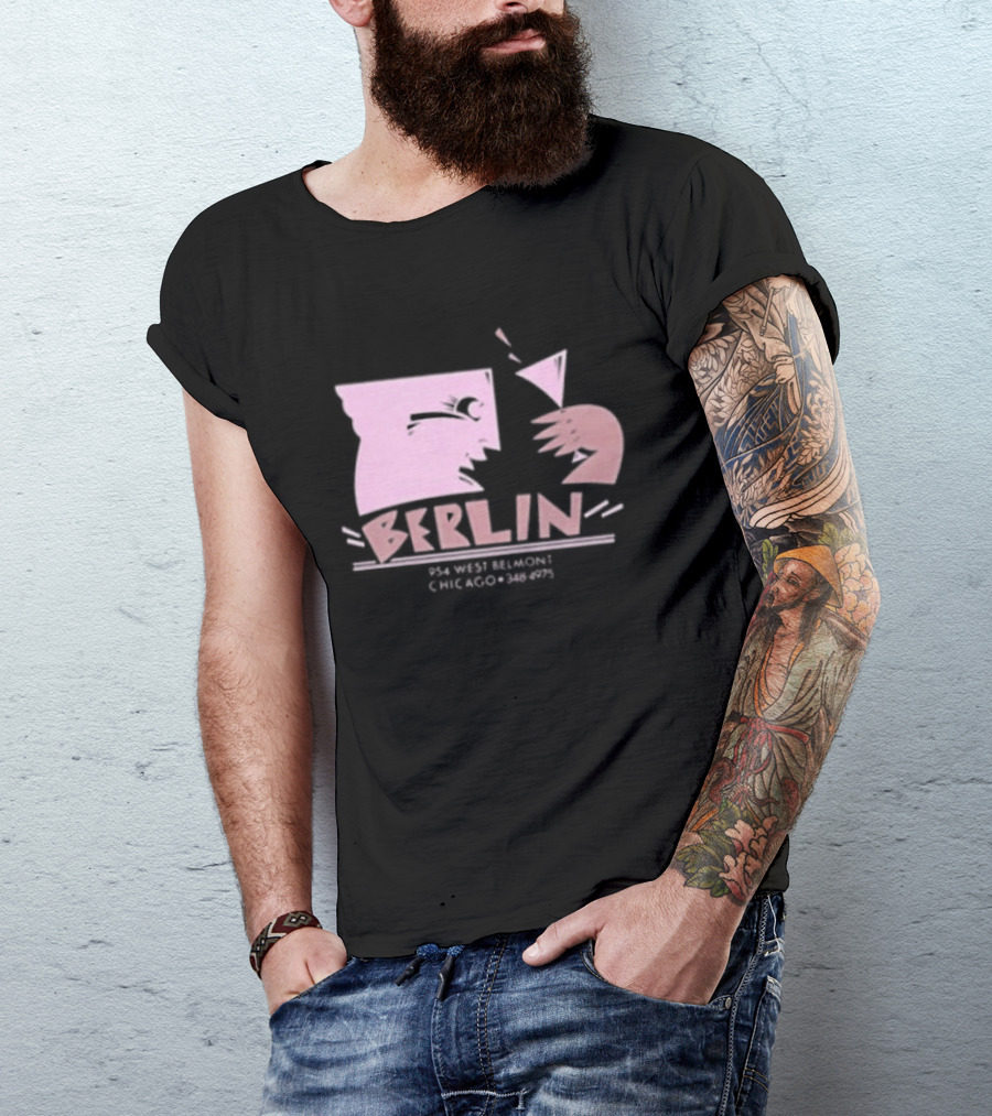 Night Gallery Berlin Club Art Pink Brush T-Shirt