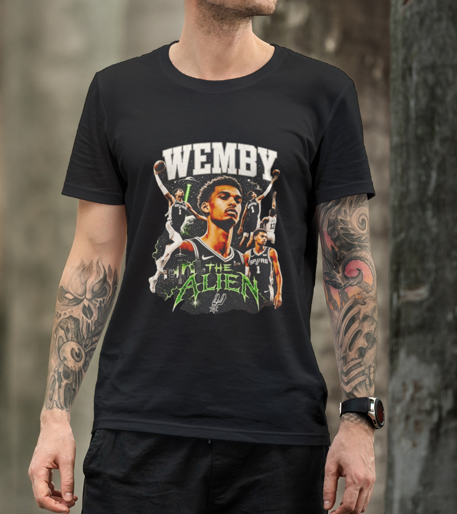 Wemby Victor Wembanyama The Alien San Antonio Spurs NBA Basketball T-Shirt