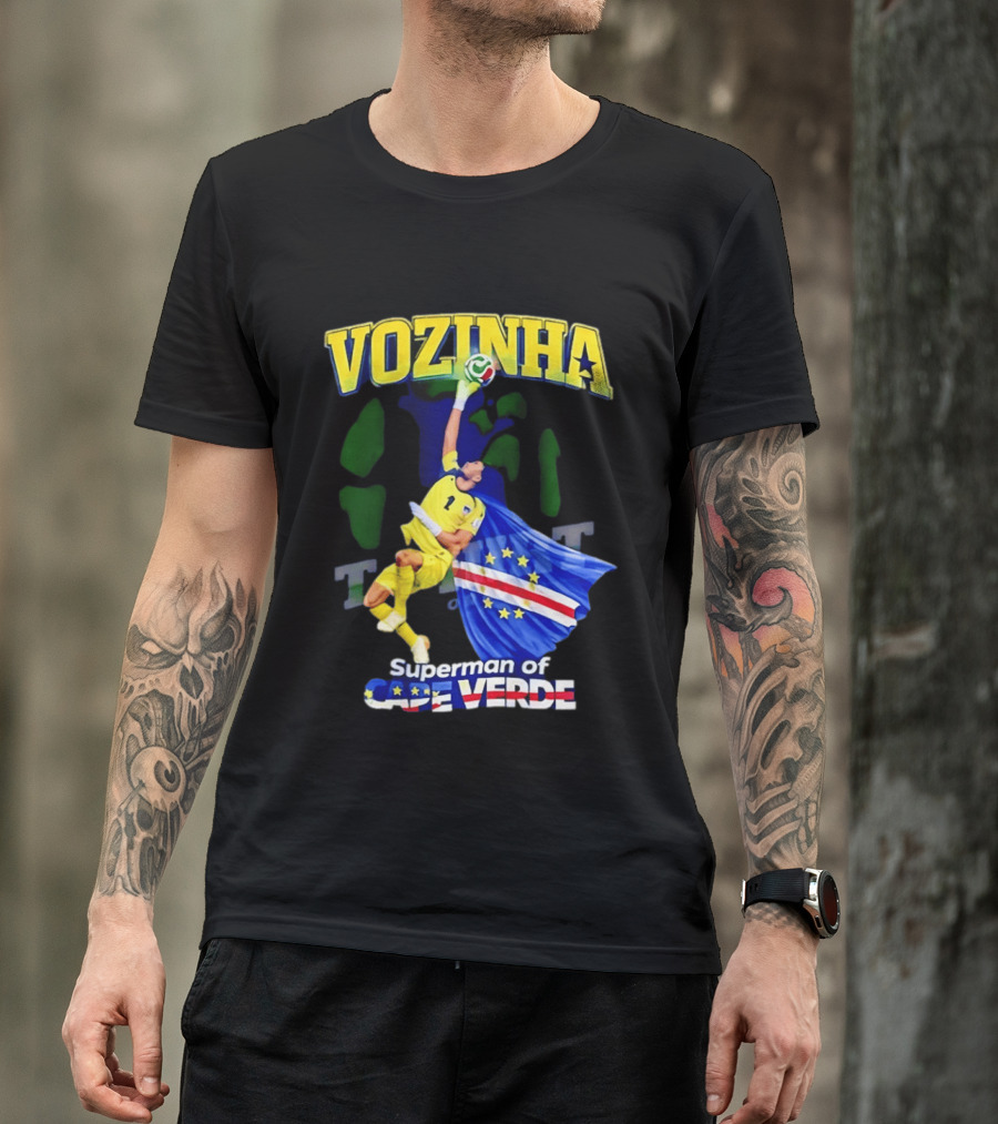 2026 Vozinha Superman Cape Verde Socer Hero T-Shirt